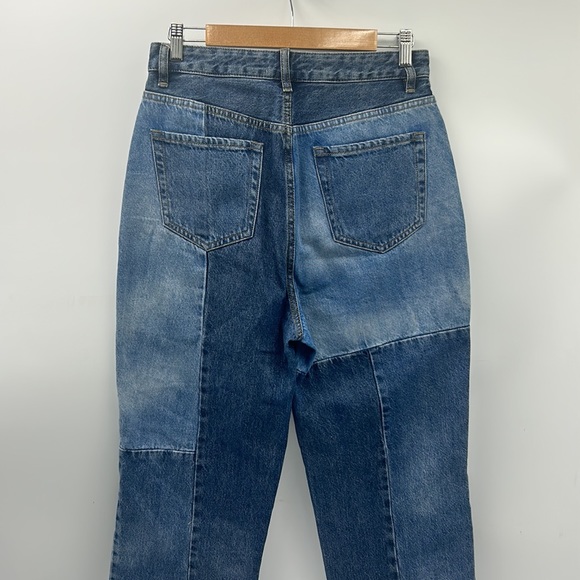 PACSUN ECO PATCHWORK BOYFRIEND JEANS WOMEN SIZE 28x32 BLUE JEANS - Picture 4 of 14